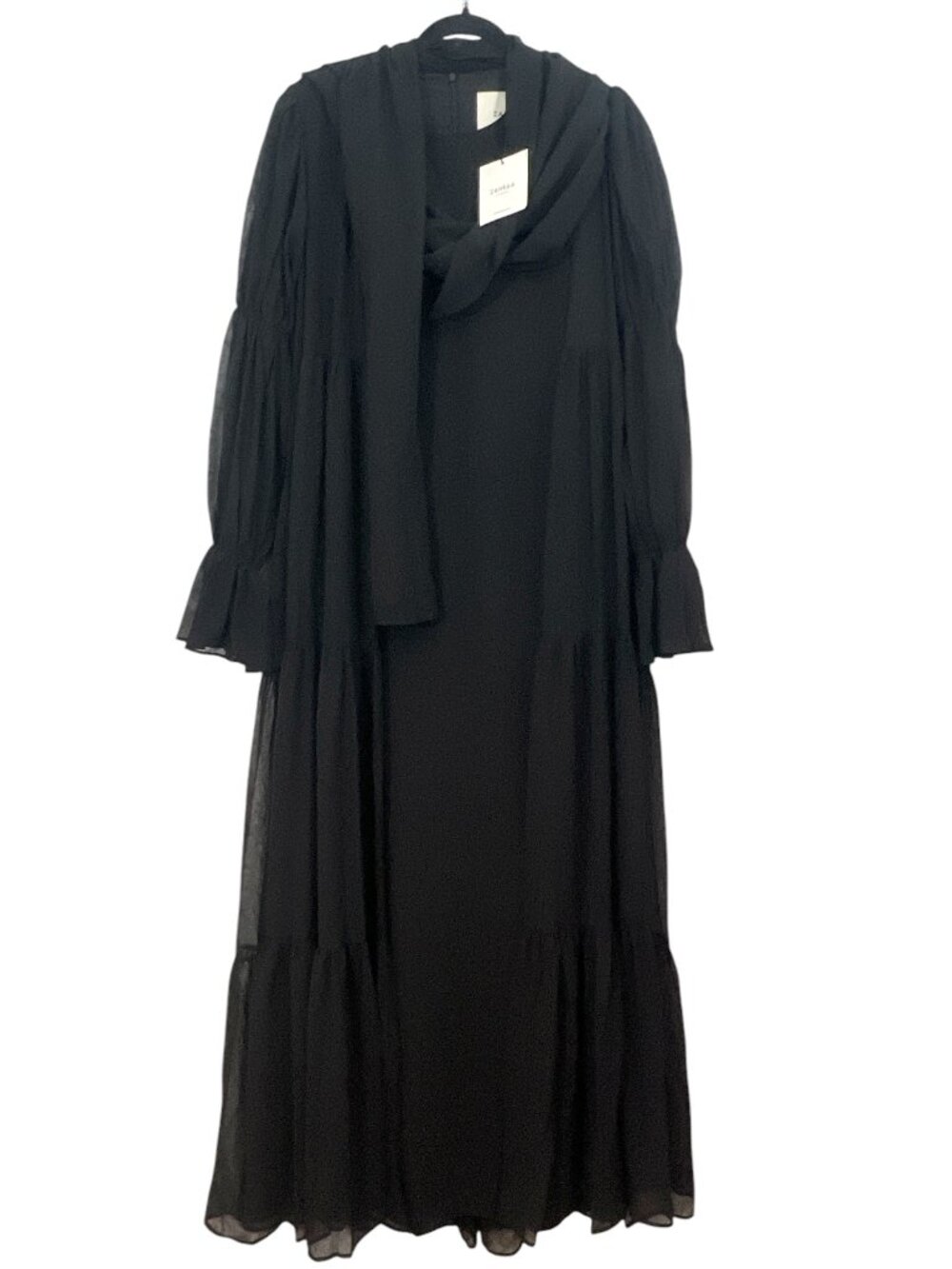 Zahraa The Label Bohemian Abaya 3 Piece Set Dress Hijab Black Medium New $175